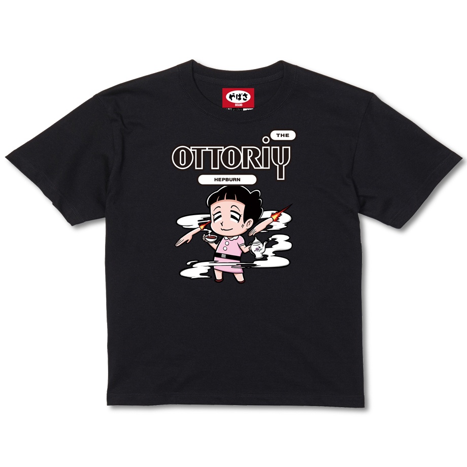 【おっとりヘップバーン90sグラフィック】BLACK TEE SHIRTS