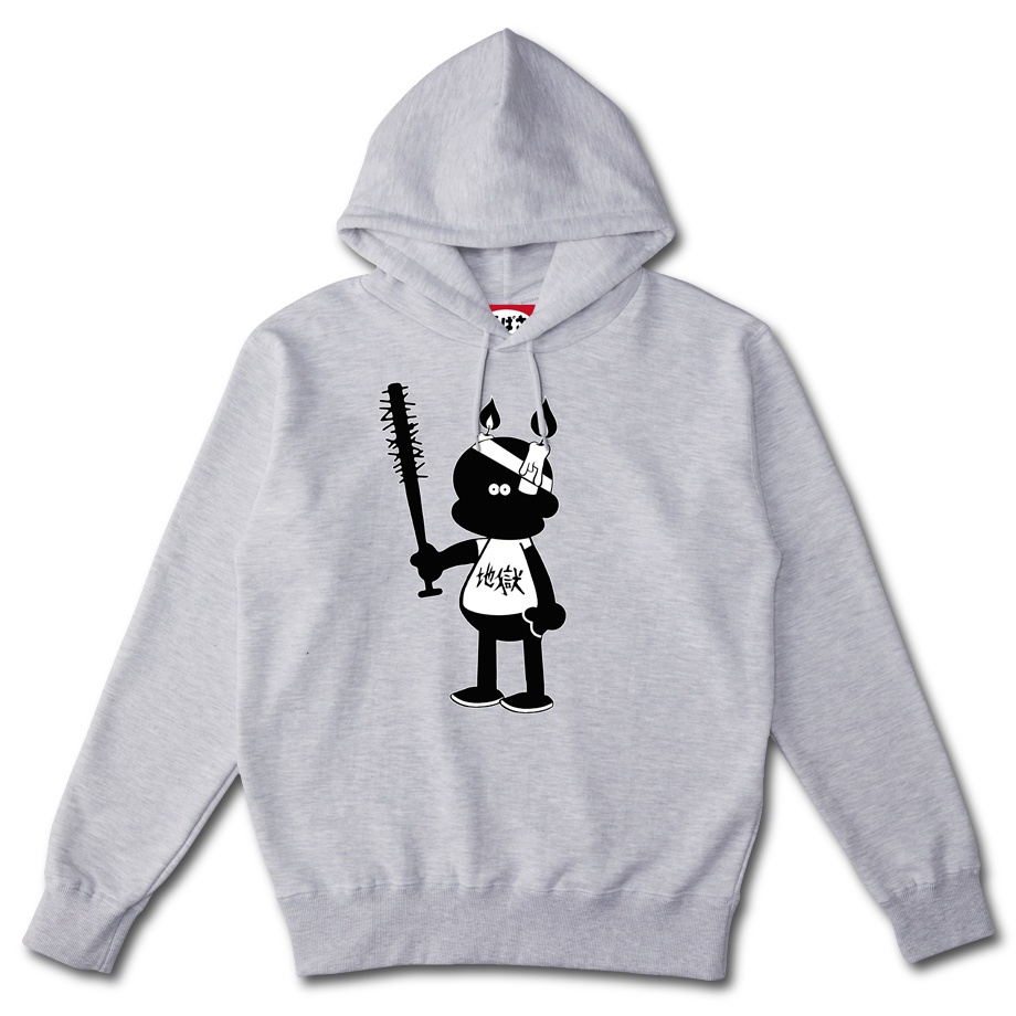 【呪いのよるたろう】 ポケットレス ASH HOODIE