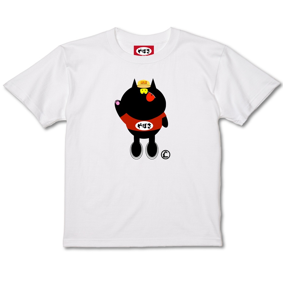 【やばさねこ】 WHITE LONG SLEEVE T-SHIRT