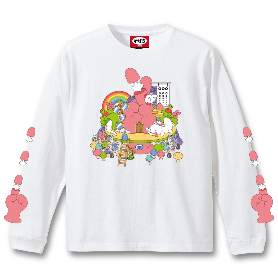 【BonVoyage】 WHITE LONG SLEEVE T-SHIRT