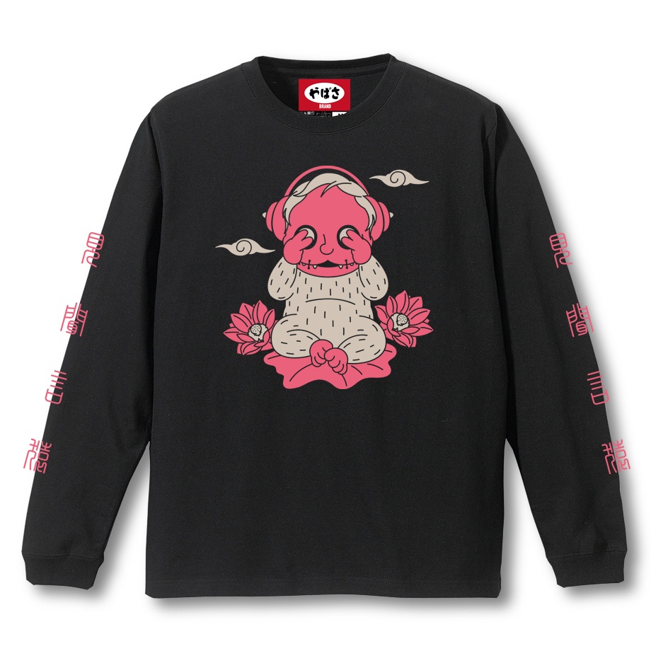 【三猿】 ポケットレス BLACK HOODIE