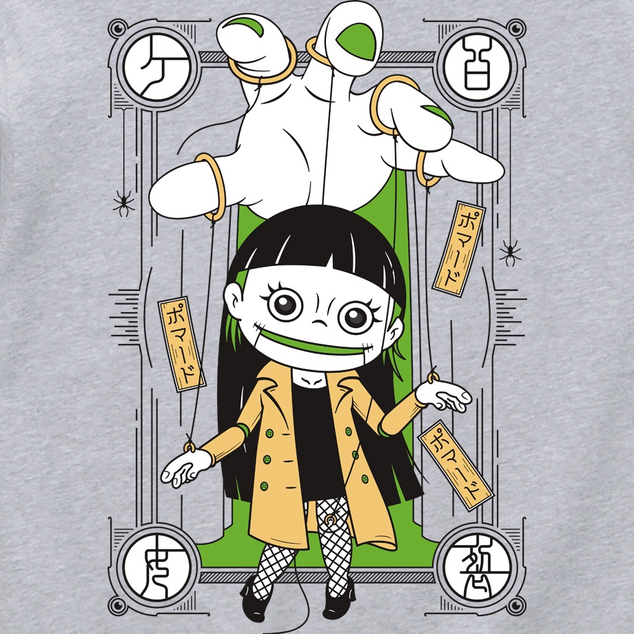 【口裂け女のサケルちゃん】 ポケットレス ASH HOODIE