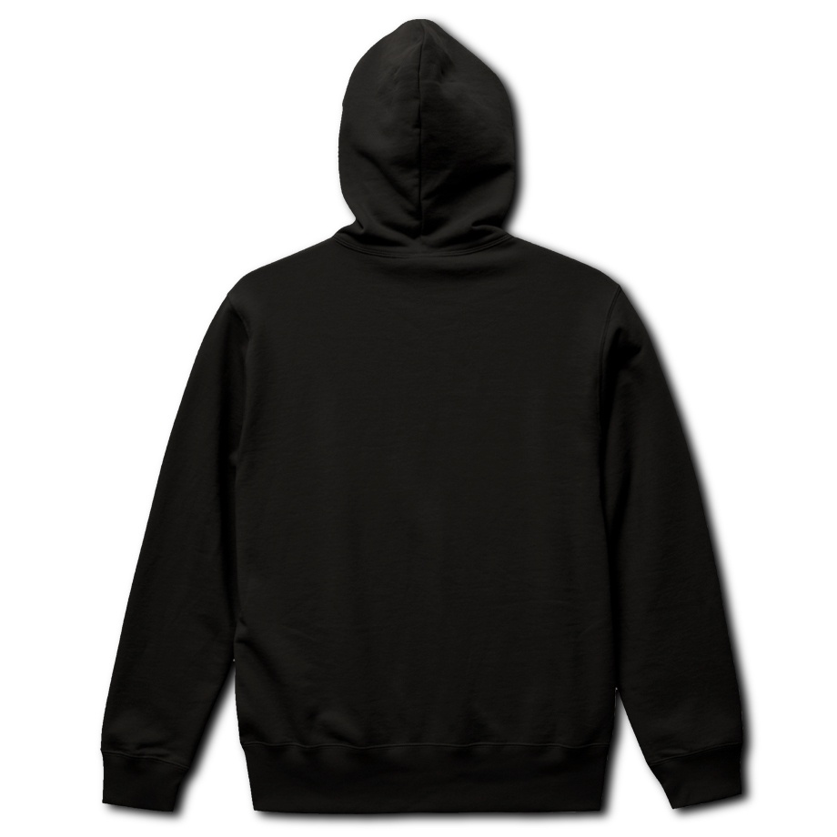 【口裂け女のサケルちゃん】 ポケットレス BLACK HOODIE