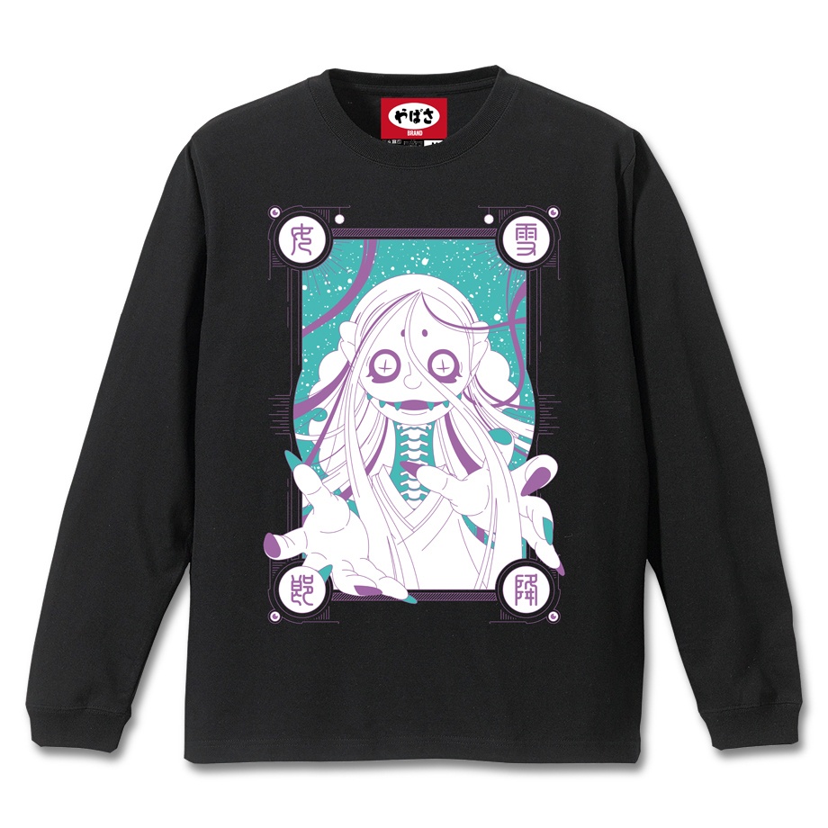 【雪女】 BLACK LONG SLEEVE T-SHIRT