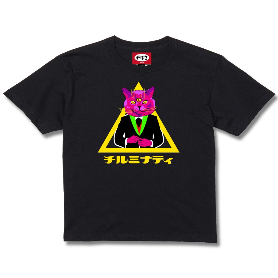 【三つ目キャットシンボル】BLACK TEE SHIRTS