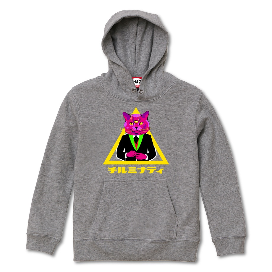 【三つ目キャットシンボル】 MIXGRAY HOODIE