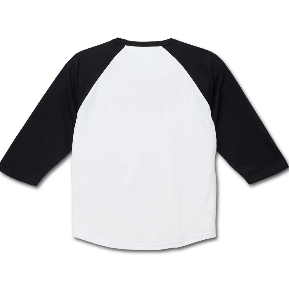 【十円ガム】 ラグラン 3/4スリーブ WHITExBLACK TEE SHIRTS