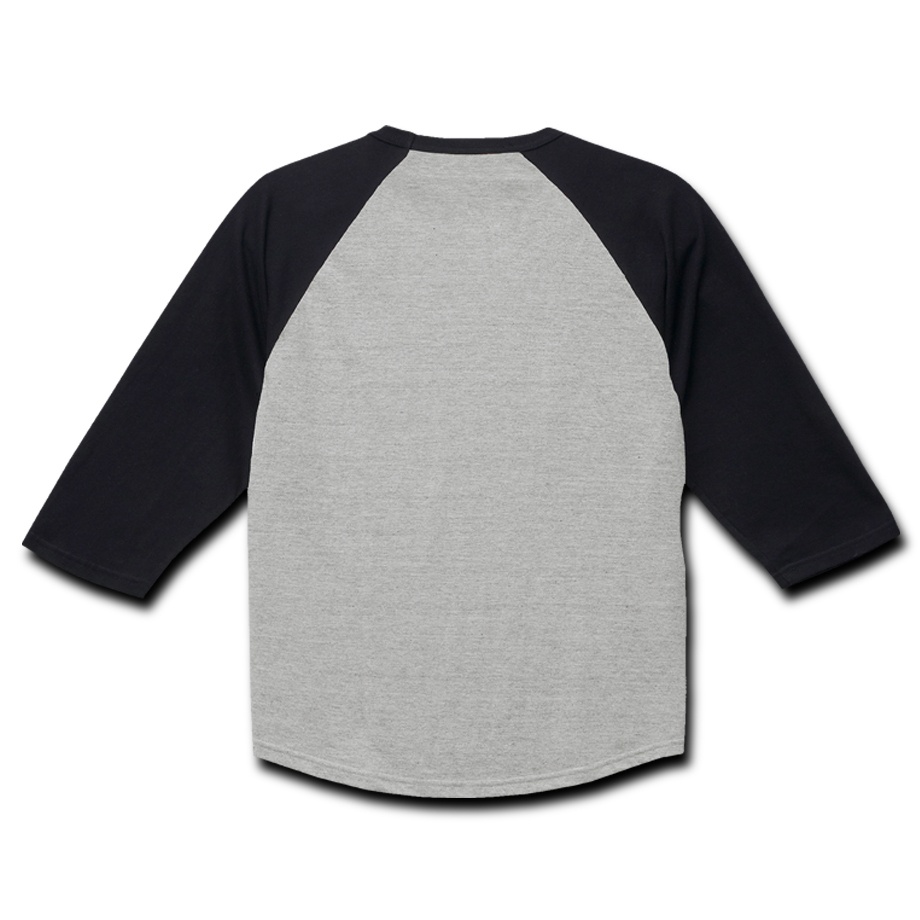 【十円ガム】 ラグラン 3/4スリーブ MIXGRAYxBLACK TEE SHIRTS