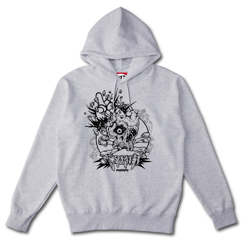 【FUCKHEAD】 ポケットレス ASH HOODIE