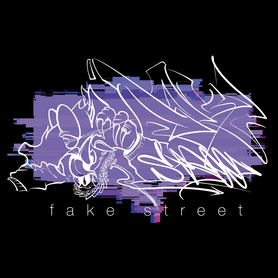 【fake street】 BLACK HOODIE