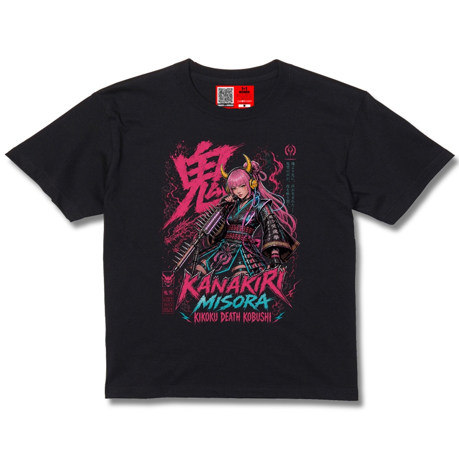 【鬼哭デスこぶし・MISORA】BLACK TEE SHIRTS