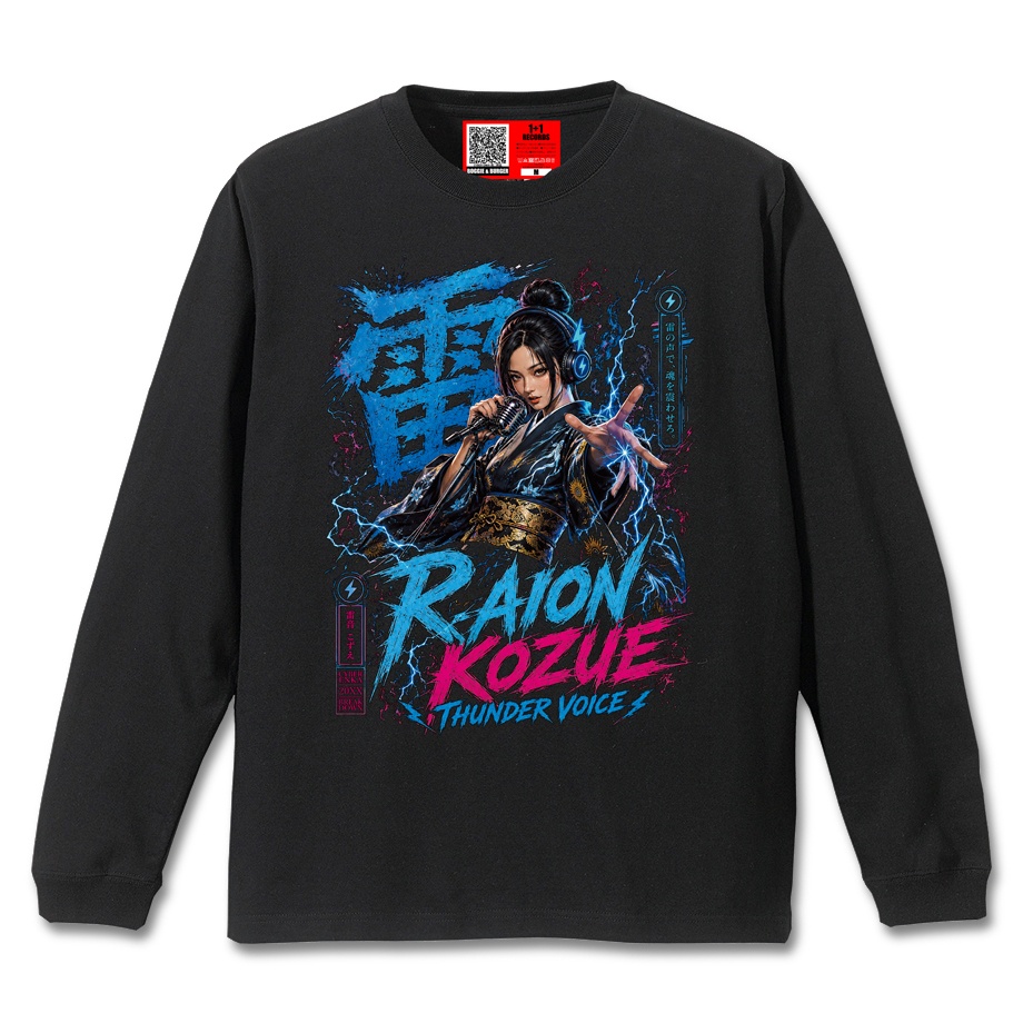 【雷鳴のこぶし・KOZUE】BLACK LONG SLEEVE T-SHIRT