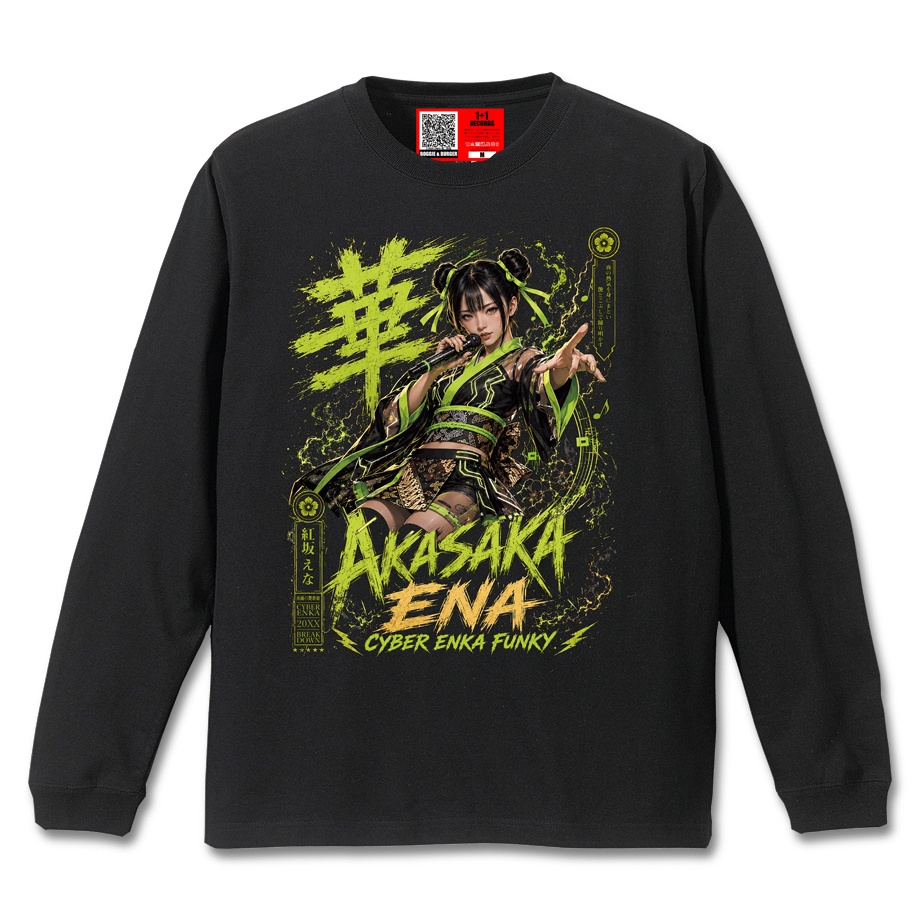 【夜踊の演歌姫・ENA】BLACK LONG SLEEVE T-SHIRT