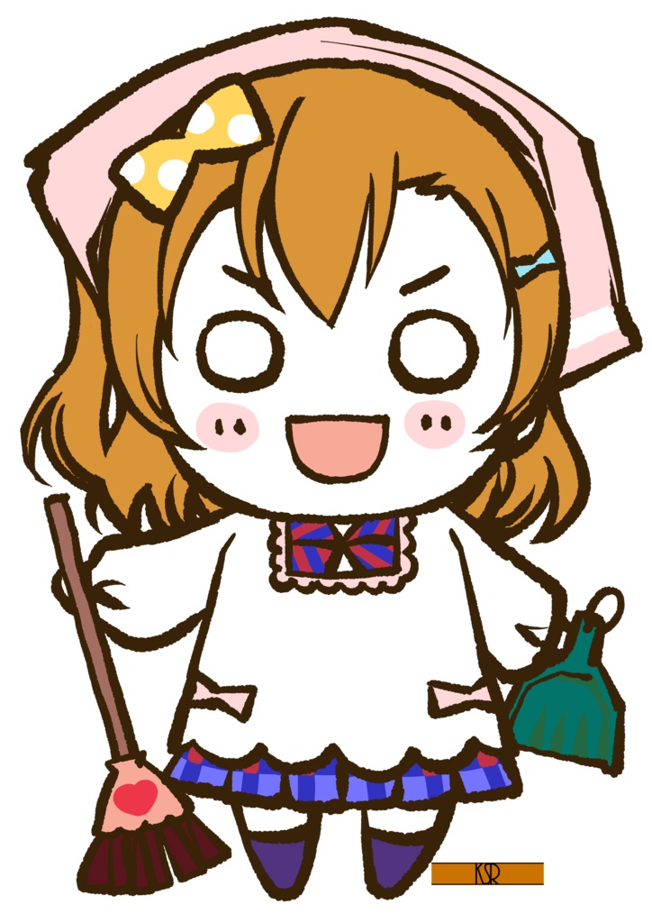 寝そべり高坂穂乃果 割烹着なのに出掛けるのー??アクリルキーホルダー