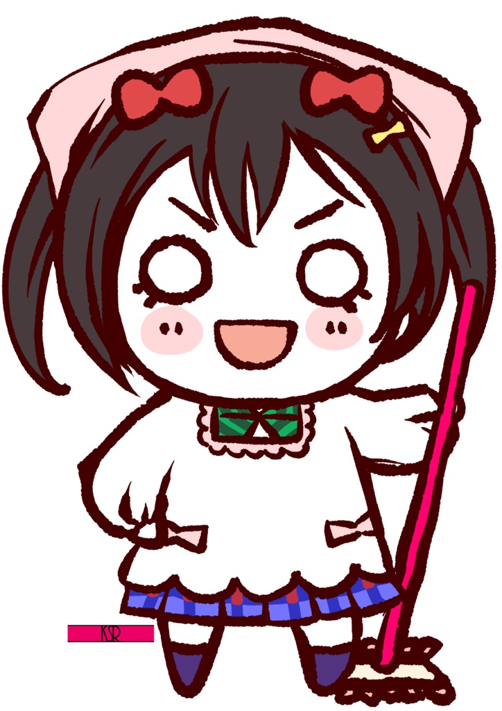 寝そべり矢澤にこ 割烹着なのになんで出掛けなきゃなんないのよォ!!?アクリルキーホルダー