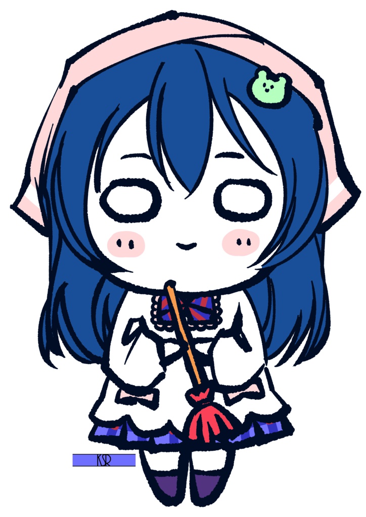 寝そべり園田海未 割烹着なのに出掛けるのですか…??アクリルキーホルダー