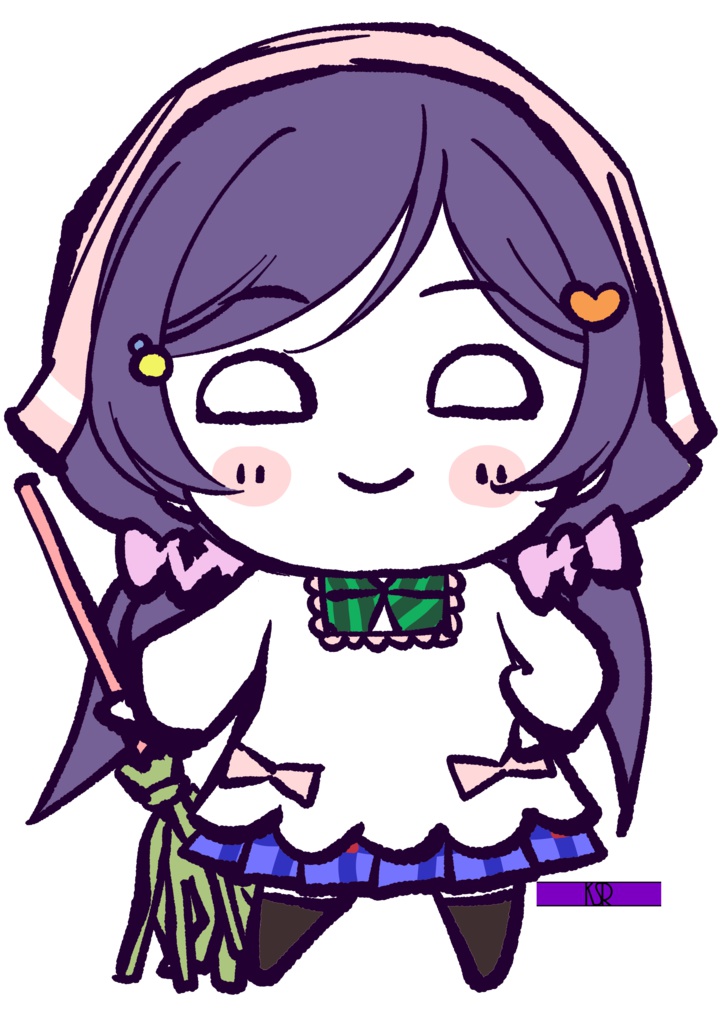 寝そべり東條希 割烹着なのに出掛けるん??アクリルキーホルダー