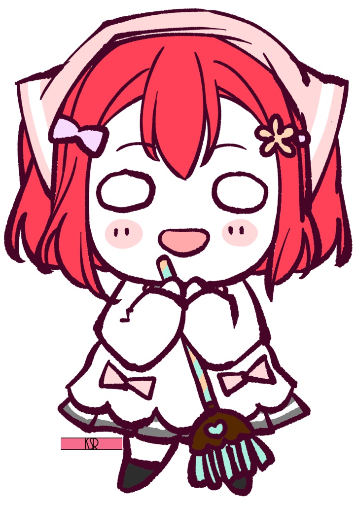 寝そべり黒澤ルビィ かっ割烹着で出掛けりゅの…?アクリルキーホルダー