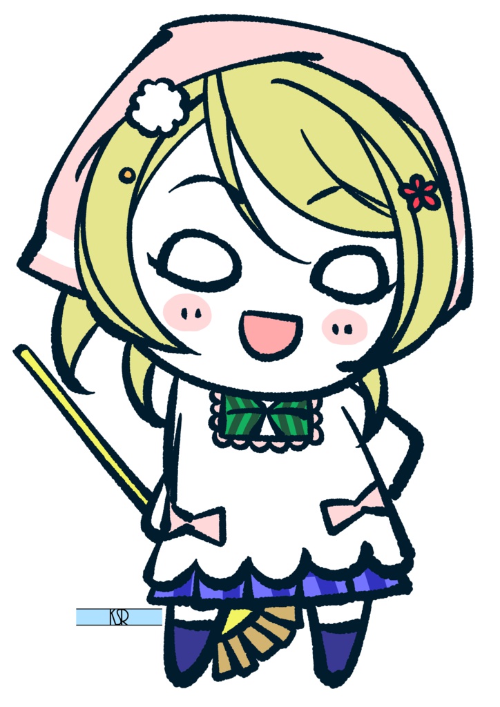 寝そべり絢瀬絵里 割烹着は出掛けるものじゃないわよ…?アクリルキーホルダー