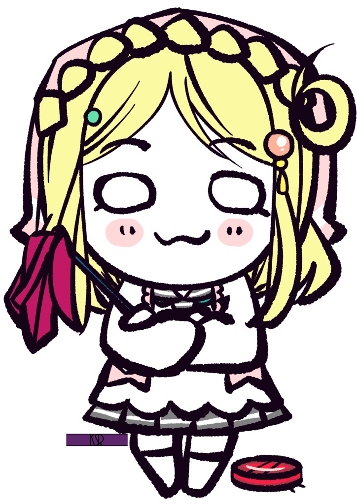 寝そべり小原鞠莉 割烹着でおでかけでェすか??アクリルキーホルダー