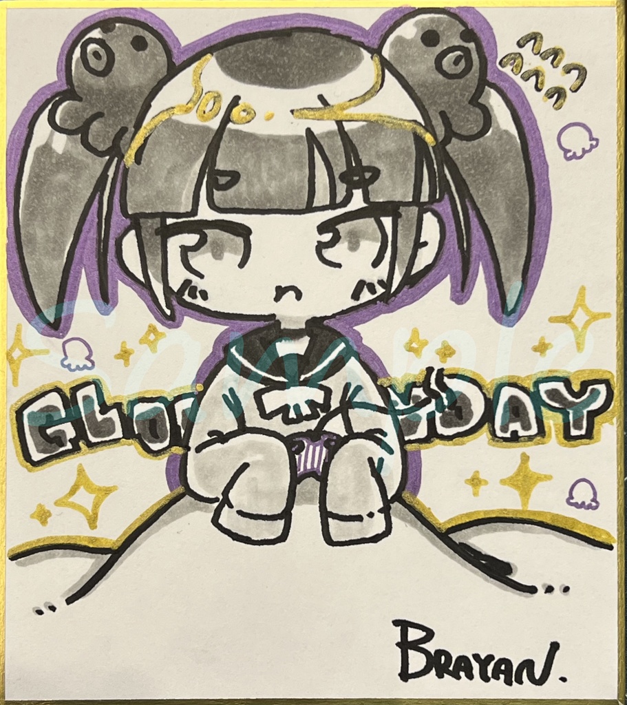 【C105】やんちゃん直筆ミニ色紙(げーみんぐ)