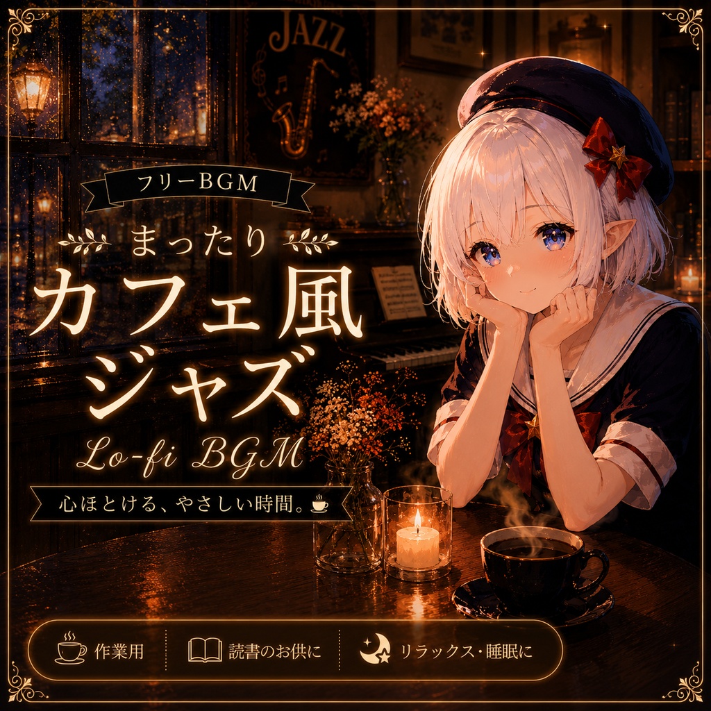 カフェ風ジャズ雑談BGM｜配信・動画・待機画面向けBGM