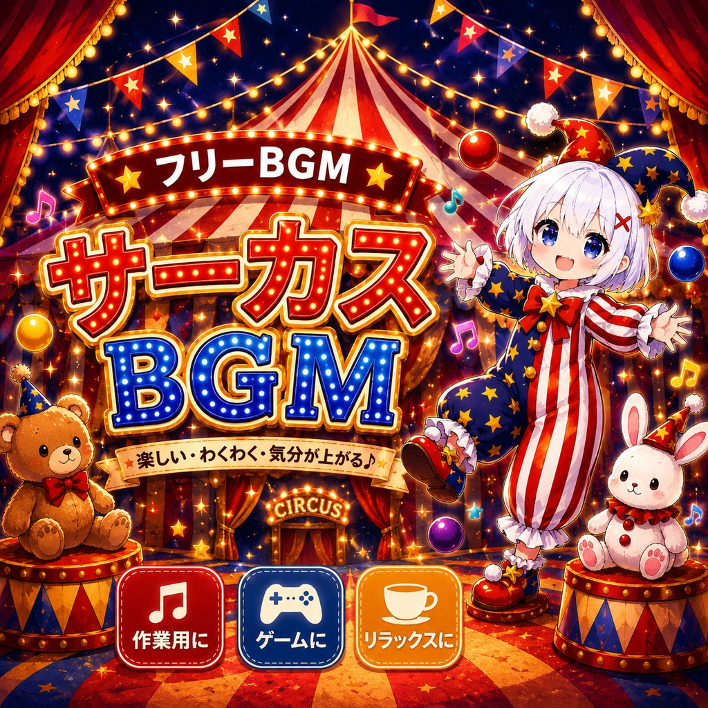 サーカスみたいに楽しいBGM｜配信・動画・待機画面向けBGM