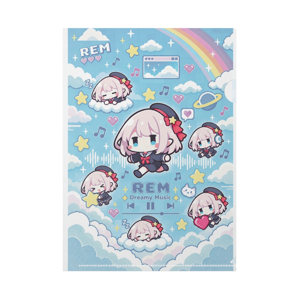 【生誕&3周年記念】天界クリアファイル（A4・両面デザイン）｜高解像度イラスト2枚付き🌈