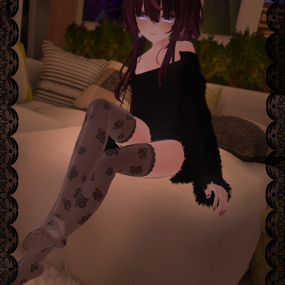 舞夜専用 レースランジェリー&レースニーソセット