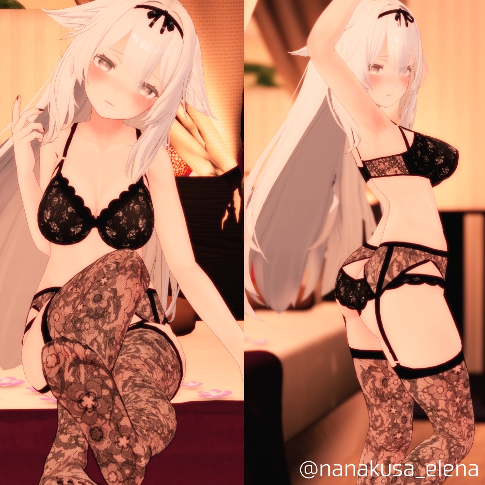 桔梗専用 ランジェリー&ニーソテクスチャセット