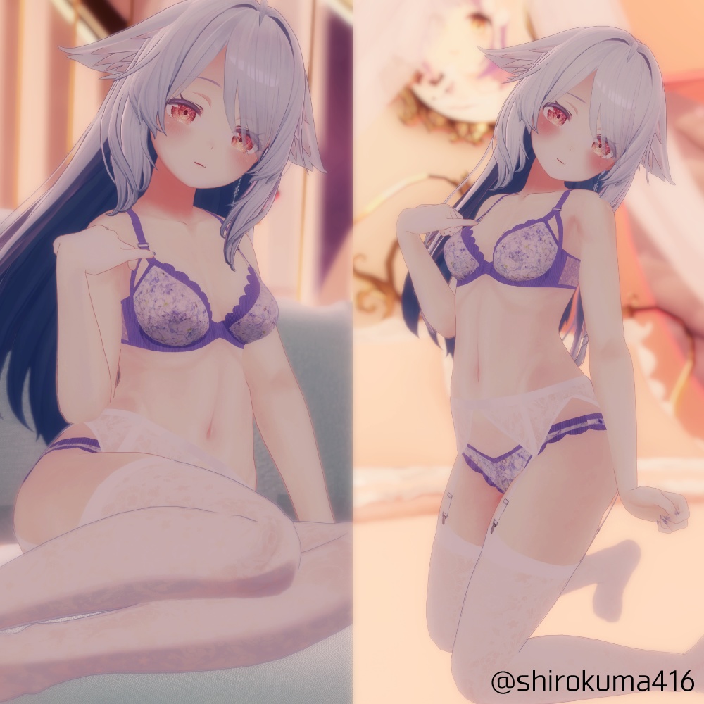 桔梗専用 ランジェリー&ニーソテクスチャセット