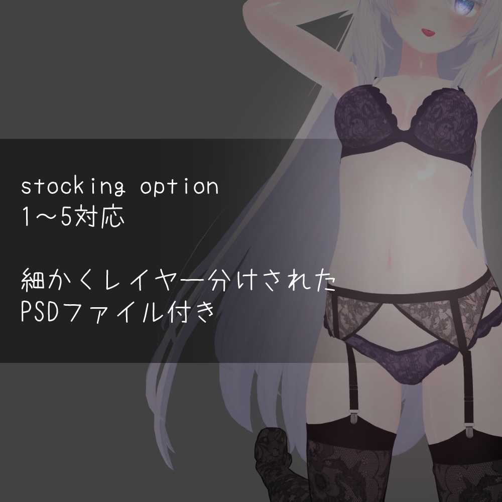 桔梗専用 ランジェリー&ニーソテクスチャセット