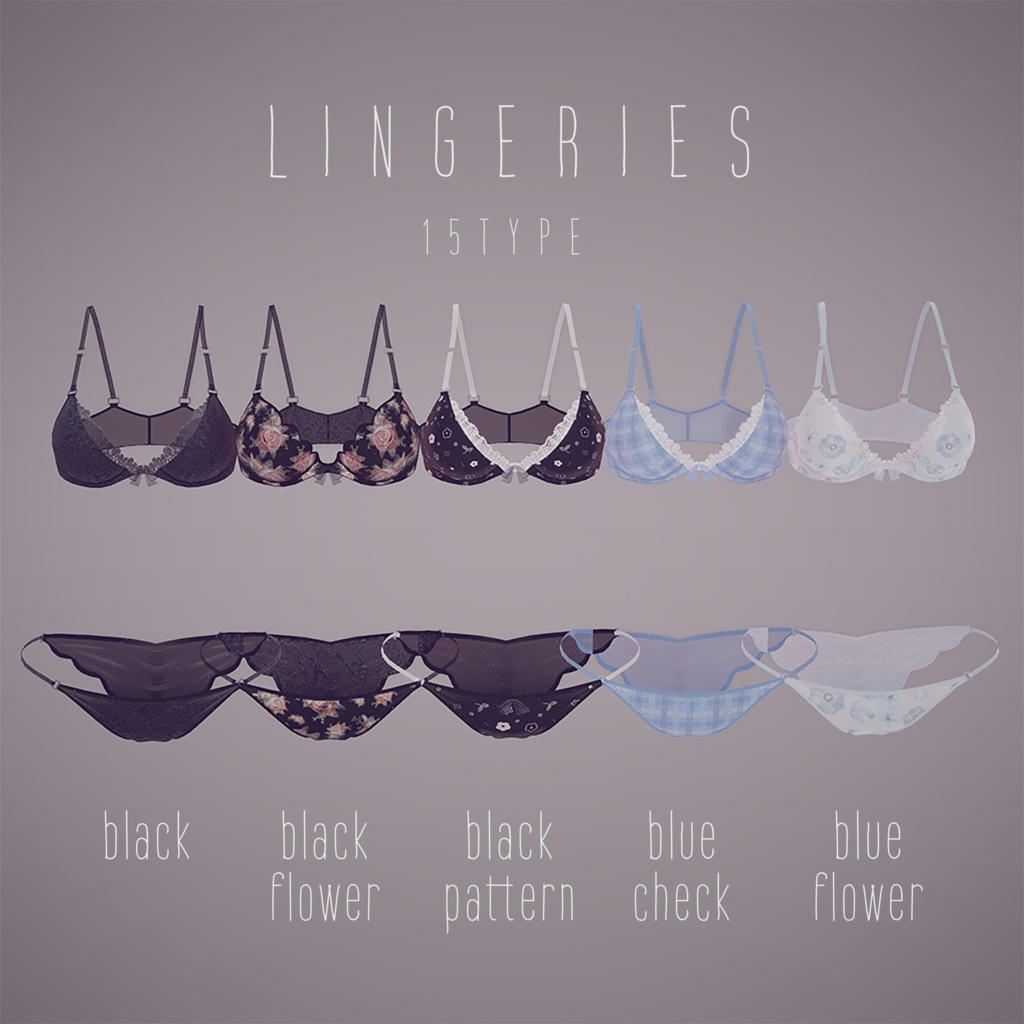 [ moe ]　lingerie and socks texture set 缩略图 2