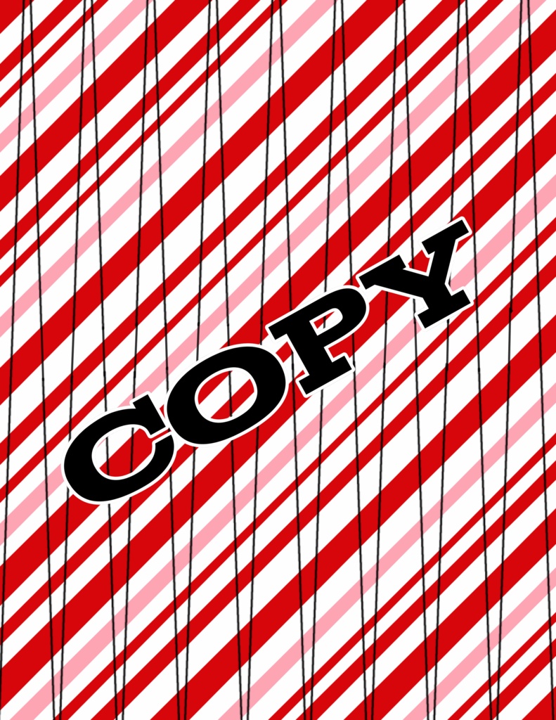 Holiday Paper bead template candy cane