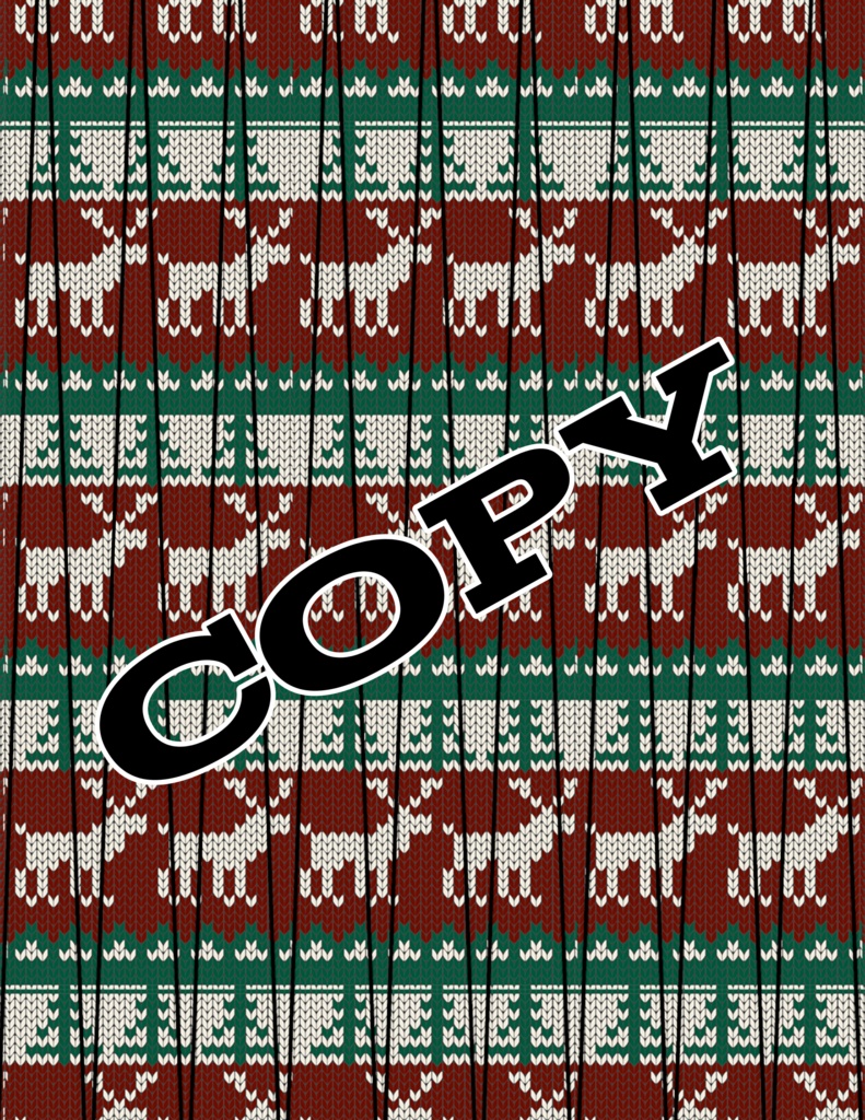 Holiday Paper bead template red green deer