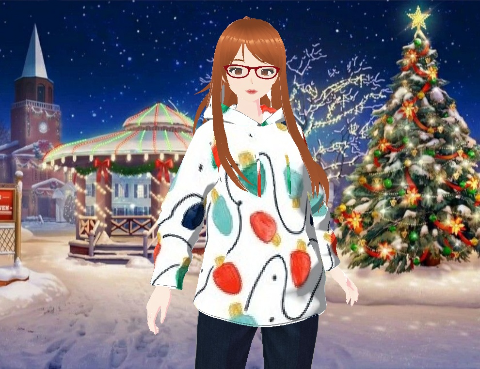 Fuzzy Light2 Holiday Hoodie