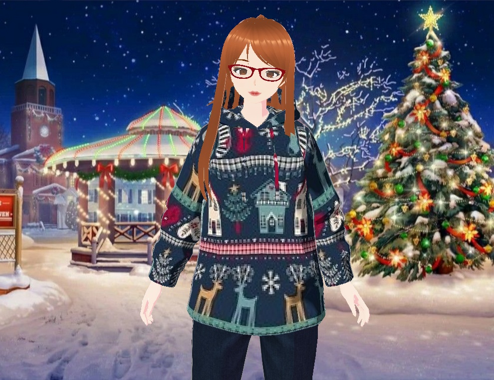Fuzzy Knit Holiday Hoodie