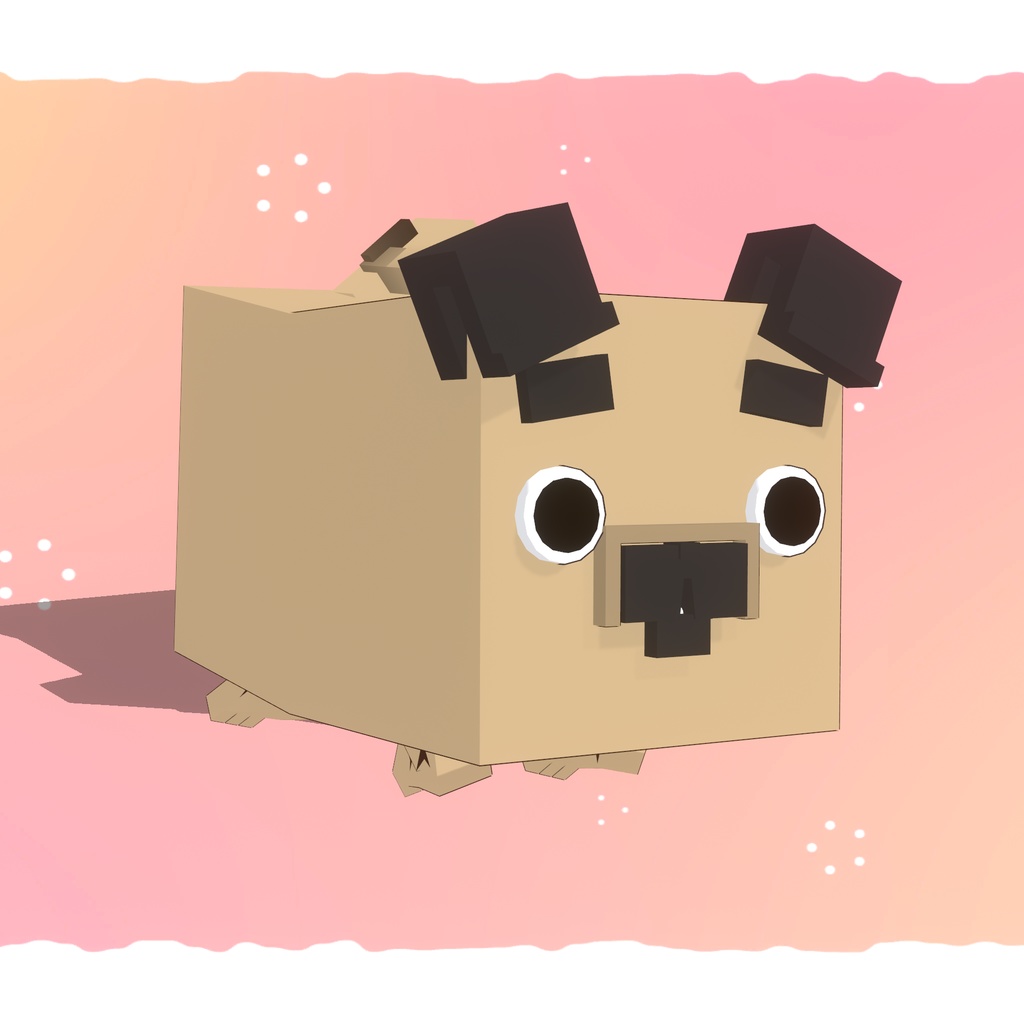 【cluster対応アバター】パグちゃんCUBE