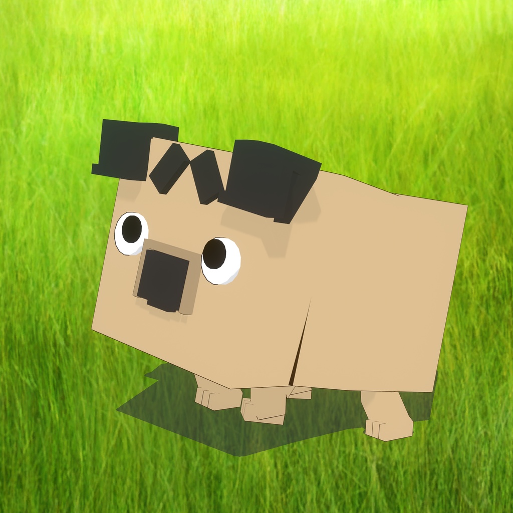 【cluster対応アバター】パグちゃんCUBE