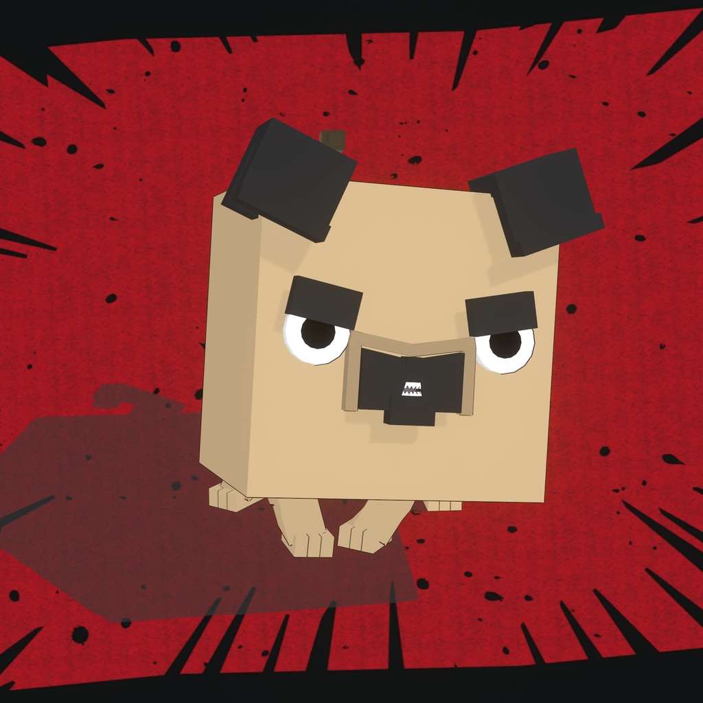 【cluster対応アバター】パグちゃんCUBE