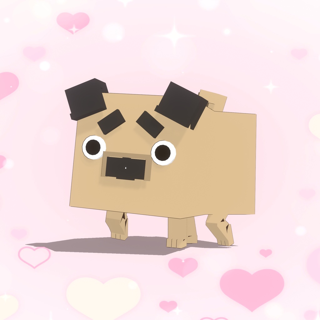 【cluster対応アバター】パグちゃんCUBE