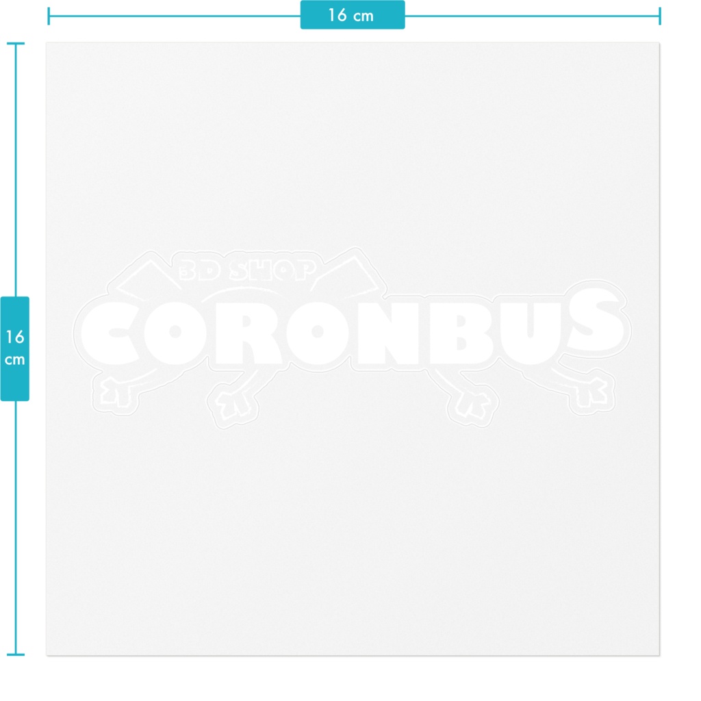 【ステッカー】CORONBUSロゴ ホワイト