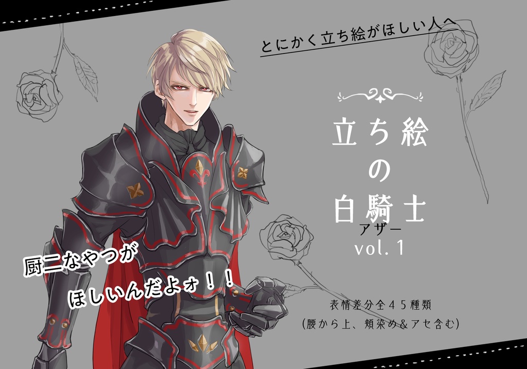 立ち絵の白騎士アザーVol.1