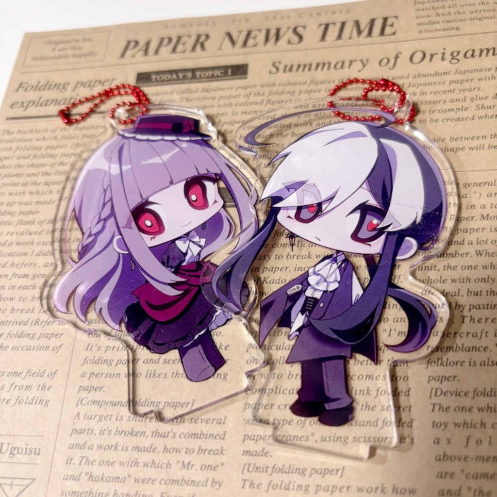 【UTAU】花棺オリ曲衣装ミニアクスタ+アクキー(Alley)【クリクロ2025・ニコニコ超会議2025】