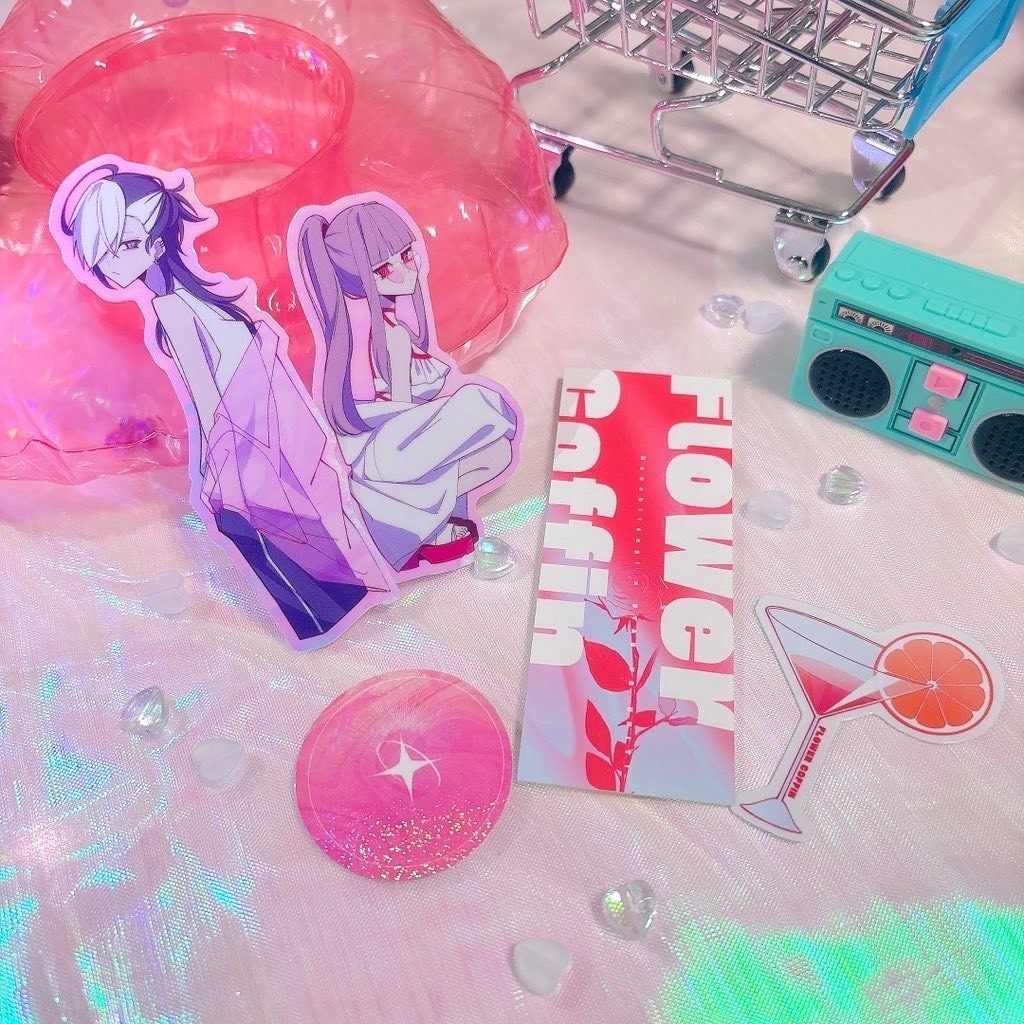 【UTAてるの2025】ナイトプール花棺/ステッカーセット(単体販売有り)【UTAU】