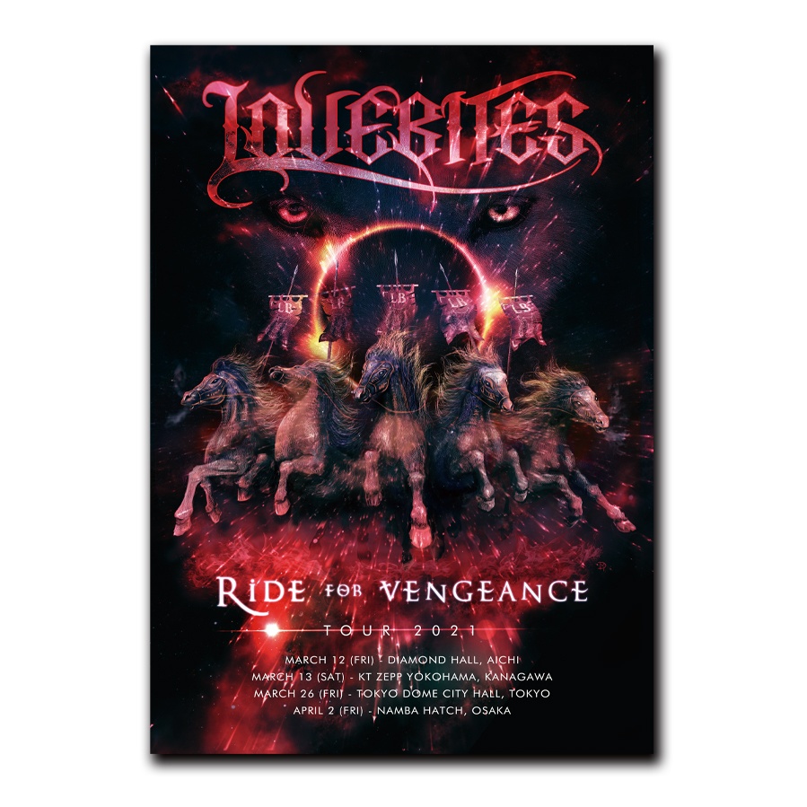 RIDE FOR VENGEANCE TOUR 2021 POSTER (LBZZ-0470) - LOVEBITES