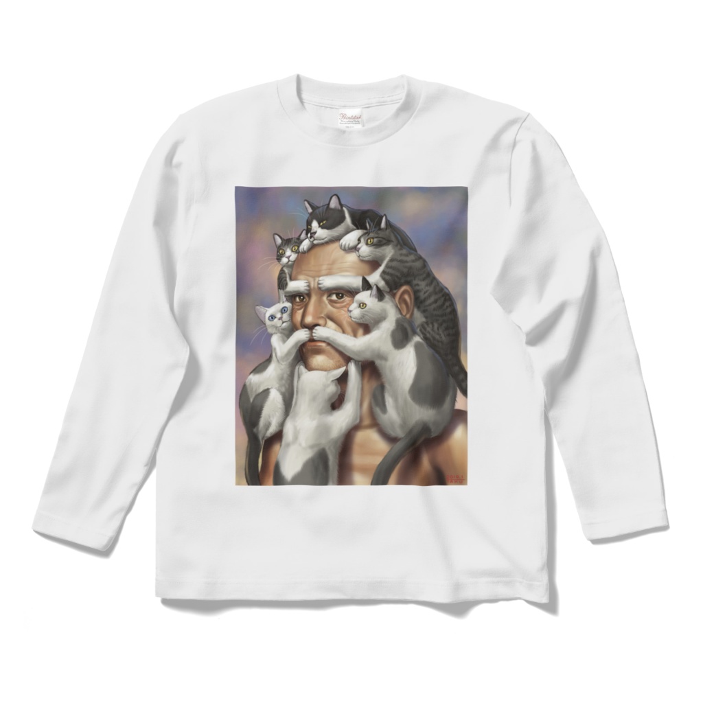 猫じじいロングスリーブTシャツ