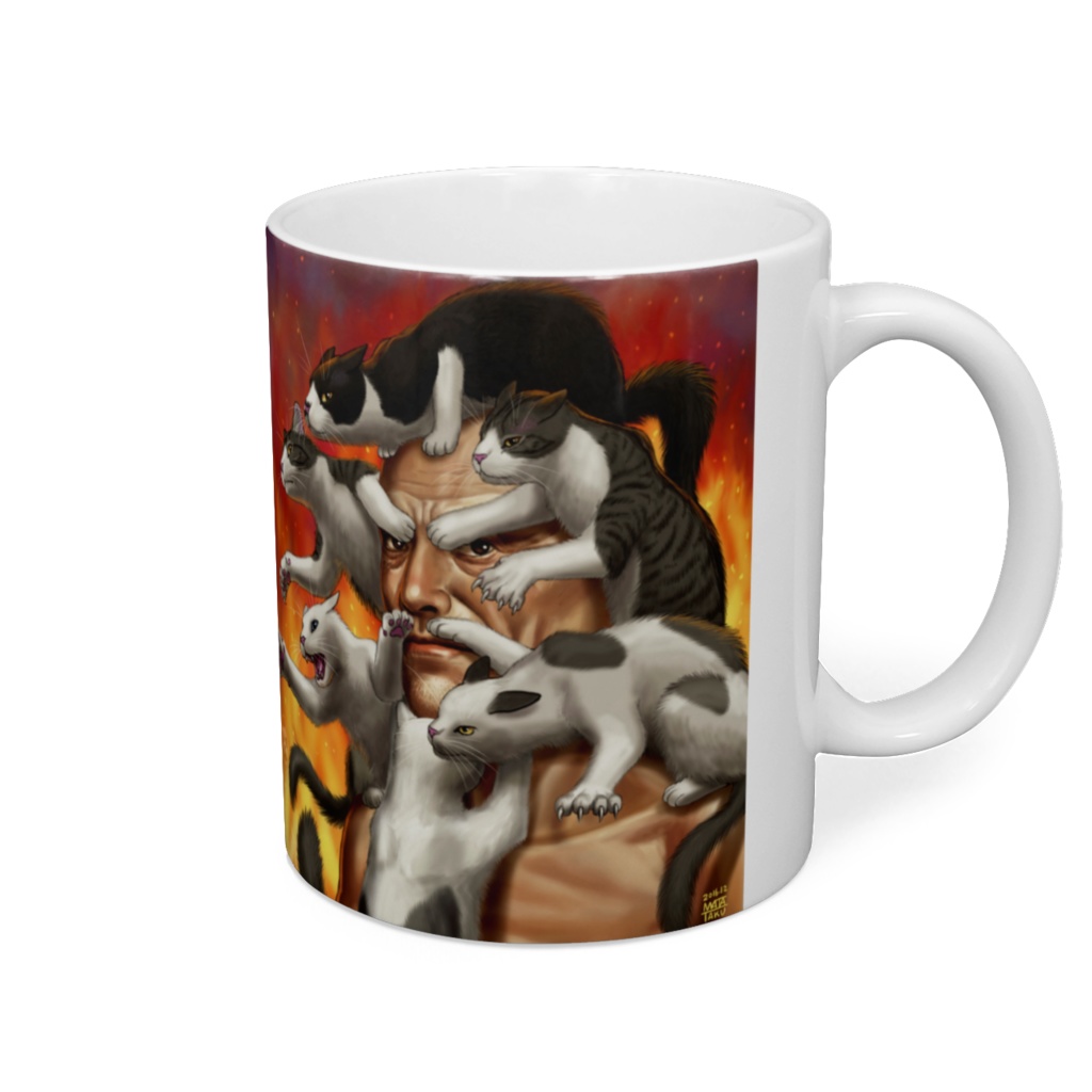 猫じじいマグカップ