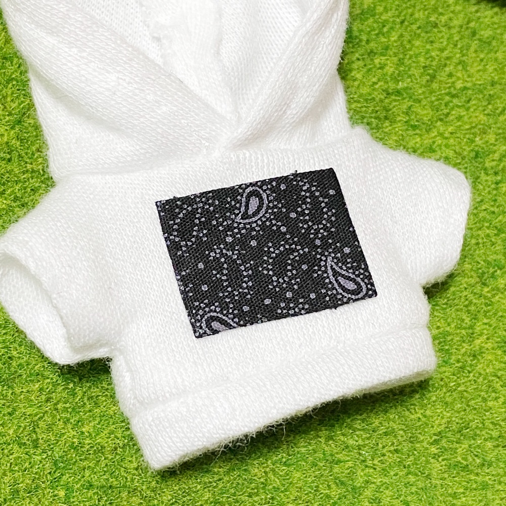 紺&白(ペイズリー)パーカー / 10cmぬい用