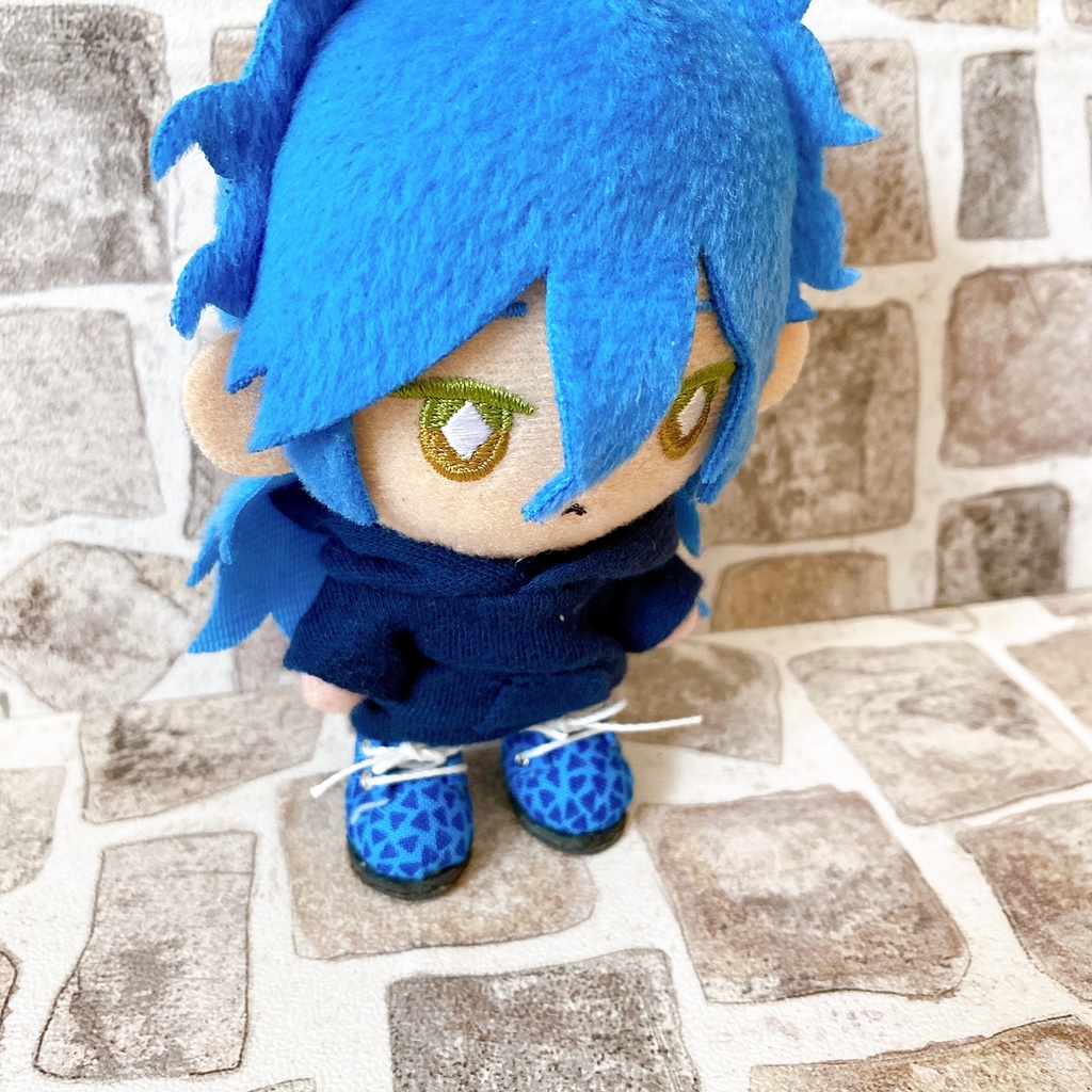 紺&白(ペイズリー)パーカー / 10cmぬい用